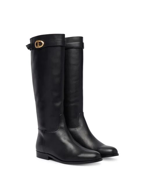 HIGH BOOT TWIN SET | 252TCP19C00006 NERO